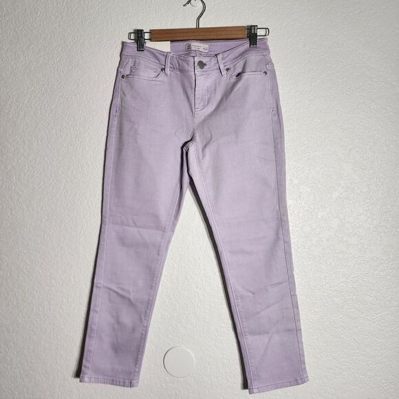 J. Jill Pants - J Jill Authentic Fit Slim Ankle Denim Pants Low Rise Light Pansy Size 2P